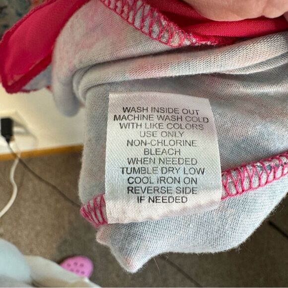 Closet Full Size 3XL Blouse Tunic Top sparkly studs Shark bite hem Boho Pastel - Picture 9 of 12